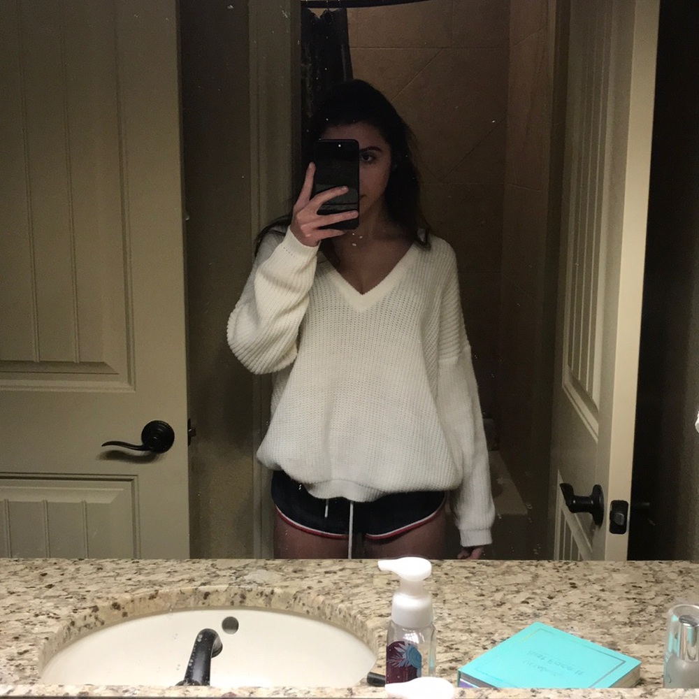 Nasty Gal Cream Knitted sweater